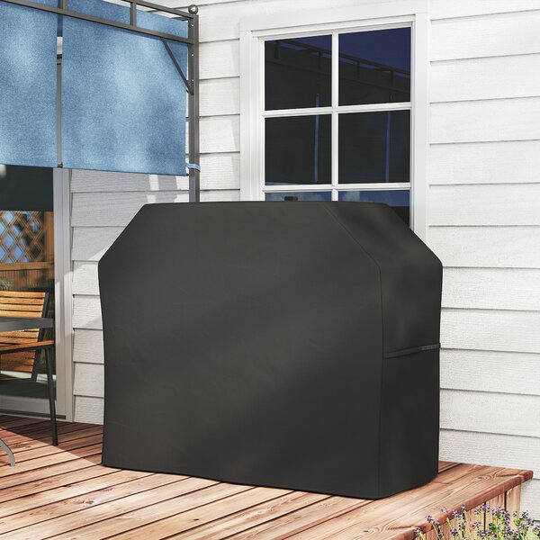 Outsunny Copertura per Barbecue, resistente alle intemperie, 147 x 61 x 120 cm, Nero | Aosom Italy