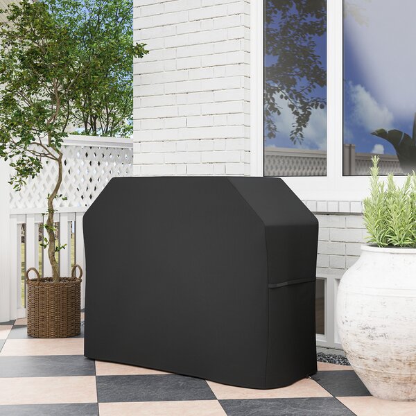 Outsunny Copertura per Barbecue, resistente alle intemperie, 147 x 61 x 120 cm, Nero | Aosom Italy