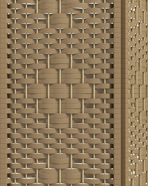 HOMCOM Separatore di Ambienti in Legno pieghevole a 3 pannelli, 120 x 170 cm, Legno naturale | Aosom Italy