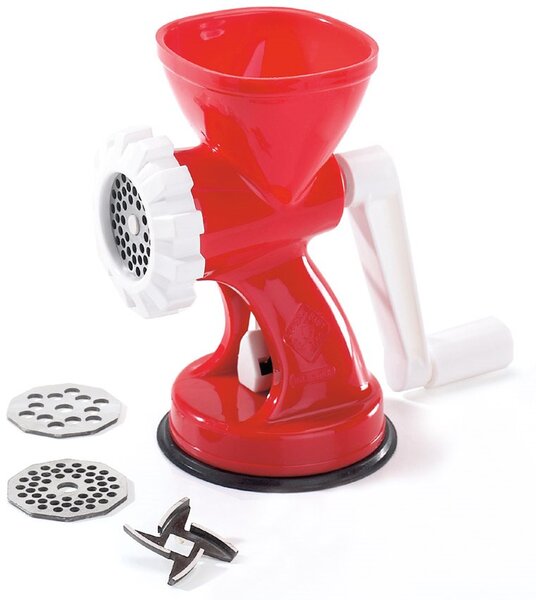 Rigamonti Tritacarne Manuale Macina carne in Polipropilene + Dischi in Acciaio Inox - Mincy - 126