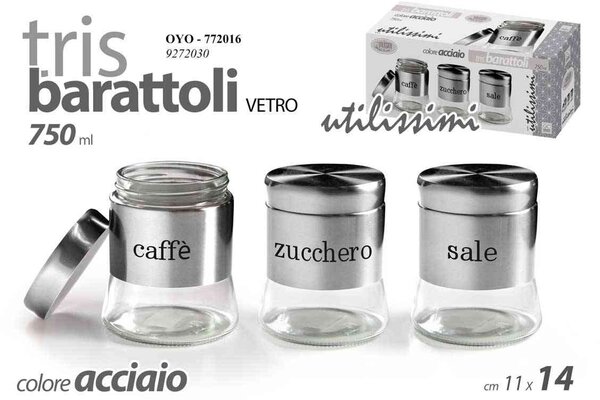 Gicos Tris Barattoli in Vetro ml 750 - 772016