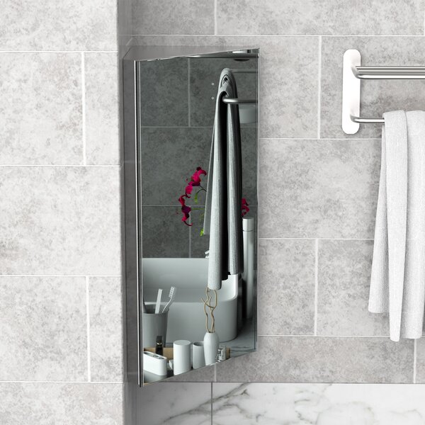 HOMCOM mobiletto pensile bagno specchiera bagno mobile salvaspazio bagno specchio contenitore bagno mobili specchio bagno | 60x30x18.4cm|Aosom