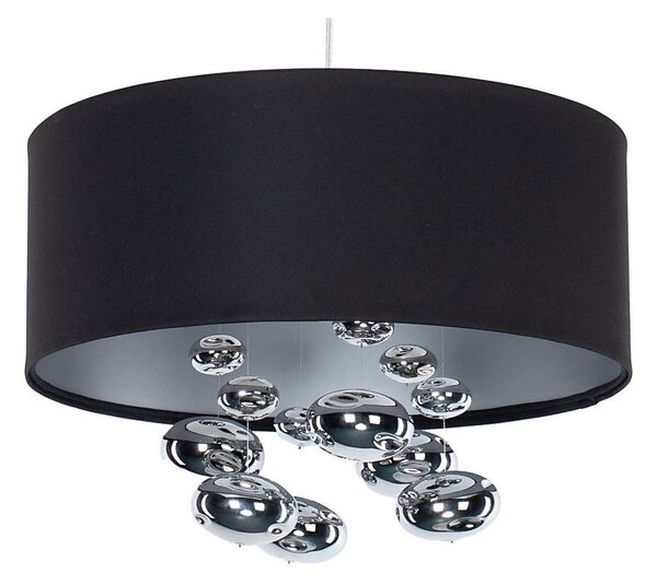 Lampadario a sospensione su cavo BUBBLE 1xE27/60W/230V diam. 40 cm nero