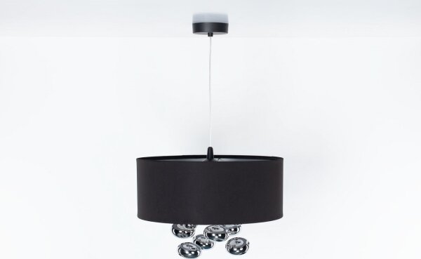 Lampadario a sospensione su cavo BUBBLE 1xE27/60W/230V diam. 40 cm nero