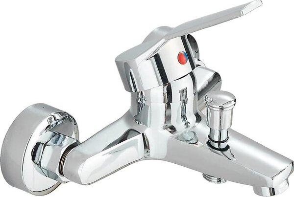 Rubinetteria per vasca da bagno, acciaio inossidabile, stile contemporaneo, cromato BLSB