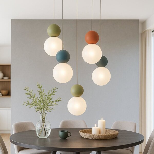 Lampadario moderno top light cottage 1228 s5 t g9 led vetro metallo - Top Light