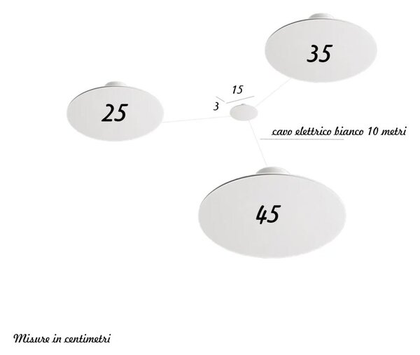 Composizione soffitto perenz nebula 8438 8440 8442 b led cct dimmerabile bianco - Perenz