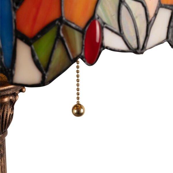 Brilagi - Lampada da terra in vetro Tiffany JUNGLE 2xE27/60W/230V