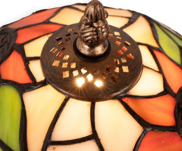 Brilagi - Lampada da tavolo Tiffany in vetro colorato SUNFLOWER 1xE27/60W/230V