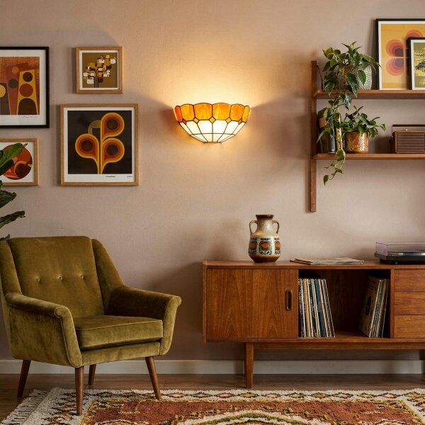 Brilagi - Lampada da parete Tiffany in vetro SIENNA 1xE14/40W/230V