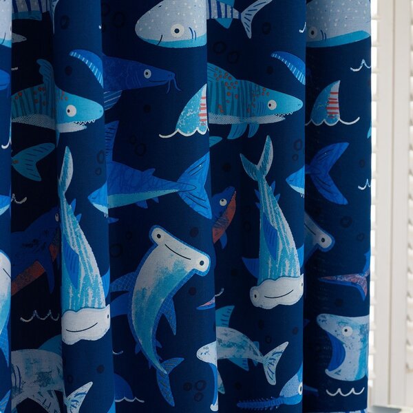 Tenda per bambini blu 2 pz 168x183 cm Jawsome Shark – Catherine Lansfield