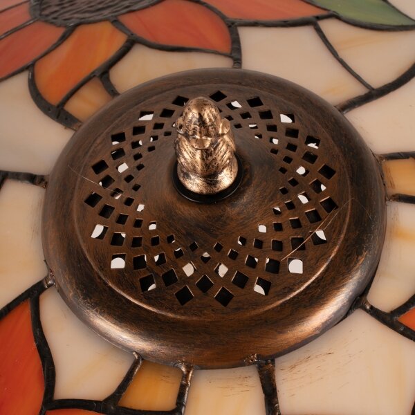 Brilagi - Lampada da tavolo in vetro stile Tiffany SUNFLOWER 1xE27/60W/230V