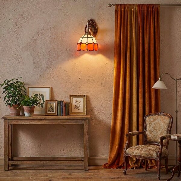 Brilagi - Lampada da parete Tiffany in vetro colorato SIENNA 1xE14/40W/230V