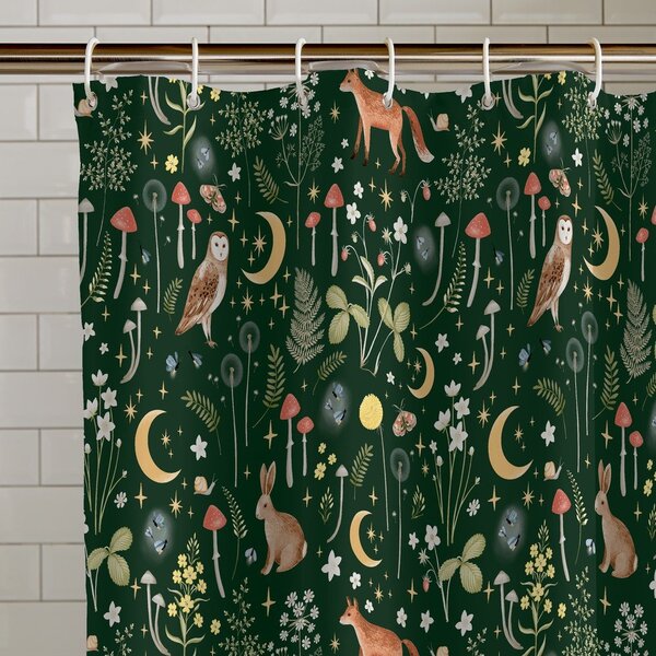 Tenda per doccia 180x180 cm Enchanted Twilight Animals – Catherine Lansfield