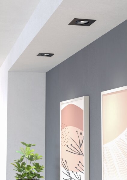 Eglo 902284-SET 3x LED faretto da incasso per controsoffitto SALICETO LED/4,8W/230V 8,8x8,8cm nero
