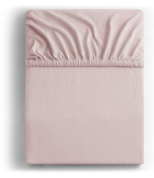 Lenzuolo con angoli rosa chiaro in jersey 140x200 cm Amber – Restilo