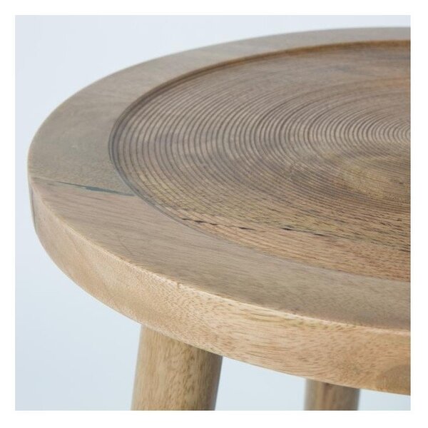 Tavolino in legno di mango Dendron, ⌀ 43 cm - Zuiver
