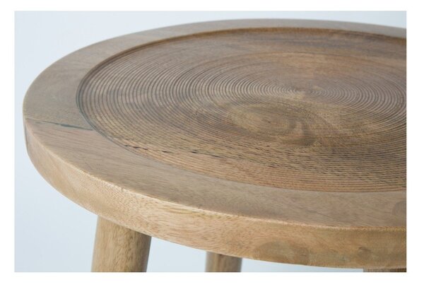 Tavolino in legno di mango Dendron, ⌀ 43 cm - Zuiver