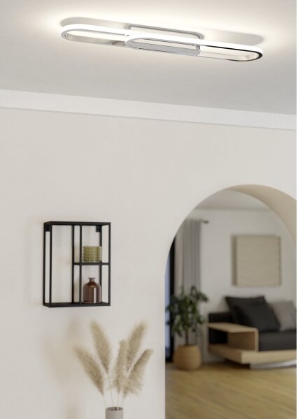 Eglo 902161 - Plafoniera LED CONIVARENA LED/20W/230V 2700/4000/6500K, finitura cromata