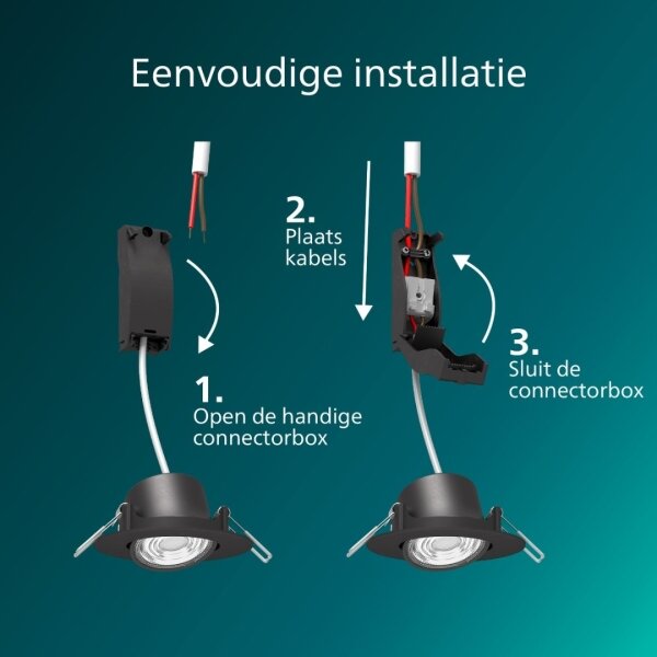 Philips - Faretto da incasso dimmerabile CILANTRO LED/5W/230V 2700K nero