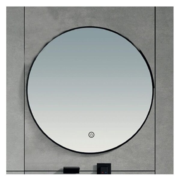 Brilagi-LED Specchio da bagno VERESE LED/19W/230V 60 cm nero IP44 CRI 90 dimmerabile + CCT