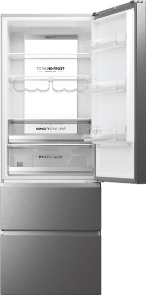 Haier Frigorifero Combinato Tre Porte Capacit 483 litri Classe energetica E Raffreddamento Total No Frost colore Inox - HTW7720ENMP 3D 70 Serie 7