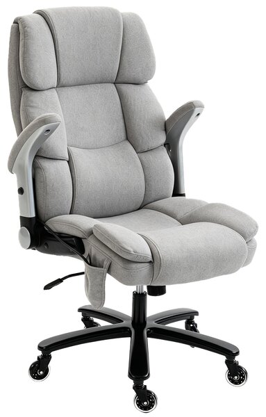 Sedia da ufficio HOMCOM, ergonomica, con braccioli pieghevoli e supporto lombare