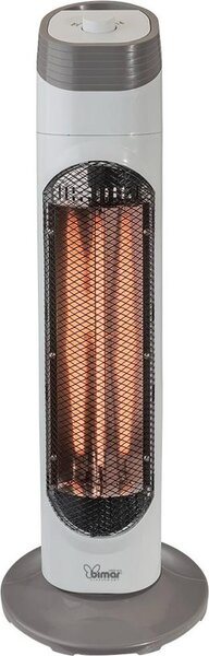 Bimar Stufa al Carbonio Potenza 900W Volume Riscaldabile 18 mt cubi colore Bianco e Grigio - HR318