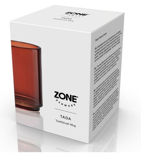 Portaspazzolino marrone in vetro Tada – Zone