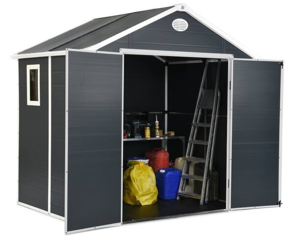 Casa degli attrezzi in plastica Bergen 2,4 x 1,9 m CoverTech antracite