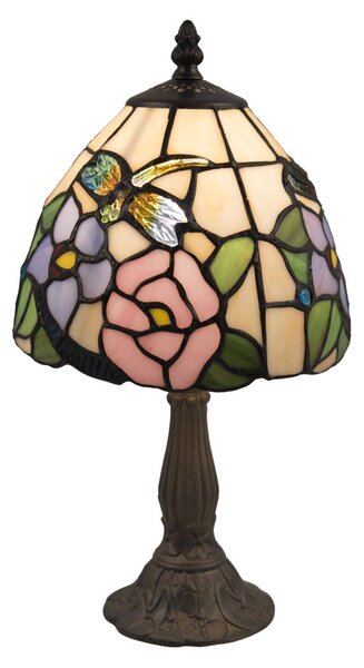 Lampada da tavolo 5942 stile tiffany vetro a fiori