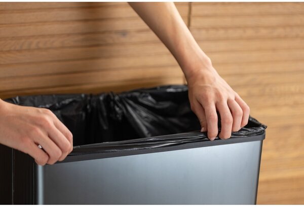 Cestino per la spazzatura grigio touch in plastica riciclata 54 l Verto High - Curver