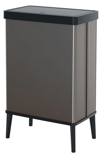Cestino per la spazzatura grigio touch in plastica riciclata 54 l Verto High - Curver