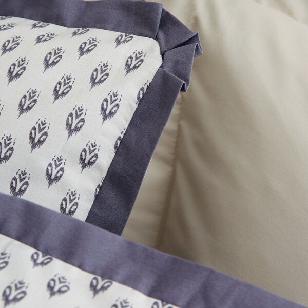 Set copripiumino e federa in percalle di cotone per letto matrimoniale 3 pezzi 200x200 cm Amelie – Bianca