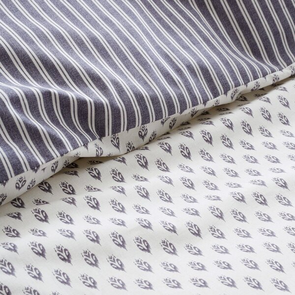 Set copripiumino e federa in percalle di cotone per letto matrimoniale 3 pezzi 200x200 cm Amelie – Bianca
