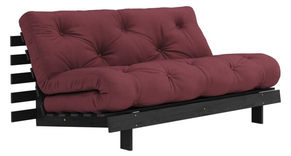 Divano letto bordeaux 160 cm Roots Black Night - Karup Design