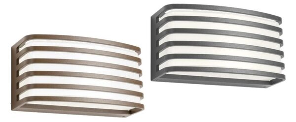 SEBRA APPLIQUE DA ESTERNO A GRIGLIA IP54 LED 15W LUCE 3000K ANTRACITE E MARRONE MODERNA