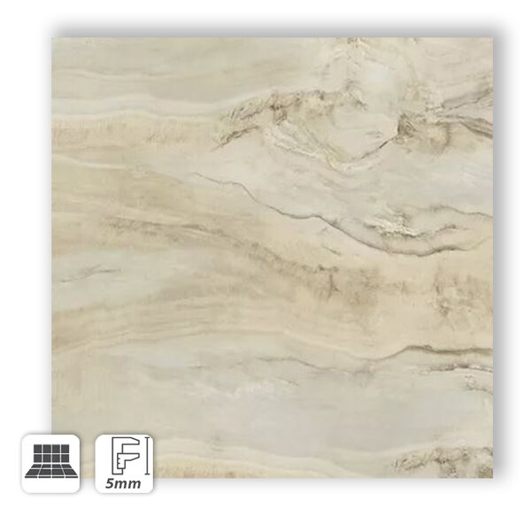 MARMO ONICE ORO LUCIDO I NATURALI 100X100 - PIASTRELLA IN GRES SOTTILE EFFETTO MARMO BEIGE