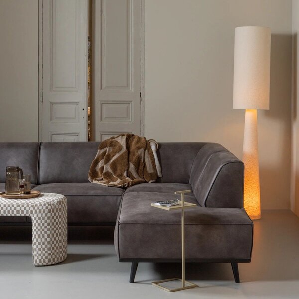 Lampada da terra beige con paralume in tessuto (altezza totale 187 cm) Loft – WOOOD