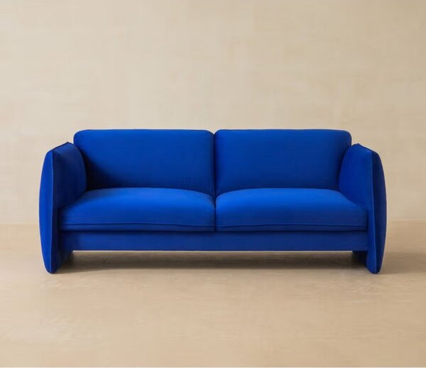 Divano color crema con rivestimento in ciniglia 168 cm Georgia – Micadoni