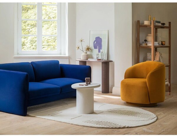 Divano color crema con rivestimento in ciniglia 168 cm Georgia – Micadoni