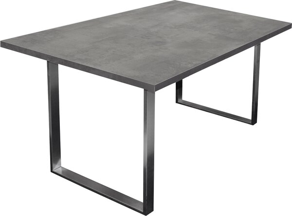 Tavolo da pranzo "Steel" in grafite. Dimensioni (LxHxP) 138x76x90 cm