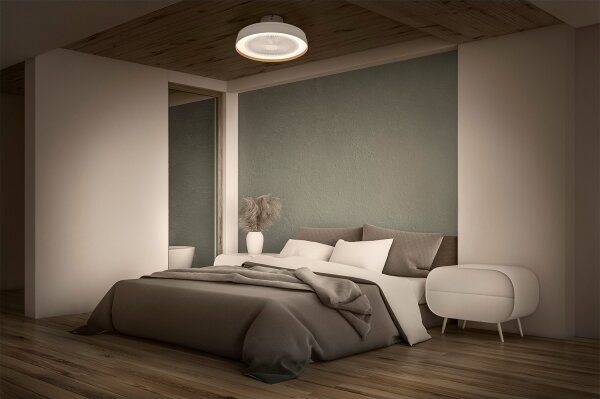 Osram - Plafoniera LED dimmerabile con ventilatore da soffitto integrato LED/49W/230V bianco/oro + telecomando