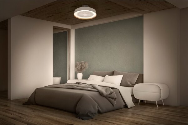Osram - Plafoniera LED dimmerabile con ventilatore da soffitto integrato LED/49W/230V bianco/oro + telecomando