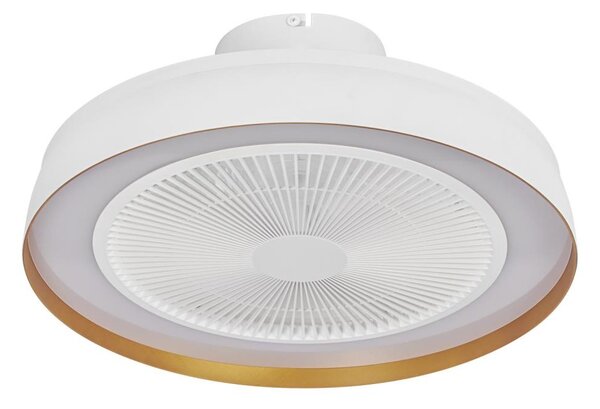 Osram - Plafoniera LED dimmerabile con ventilatore da soffitto integrato LED/49W/230V bianco/oro + telecomando