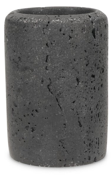 Portaspazzolino grigio scuro in poliresina Suds – S|P Collection
