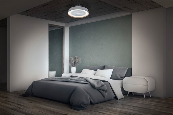 Osram - Plafoniera LED dimmerabile con ventilatore da soffitto integrato LED/49W/230V bianco/oro + telecomando