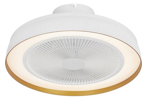Osram - Plafoniera LED dimmerabile con ventilatore da soffitto integrato LED/49W/230V bianco/oro + telecomando