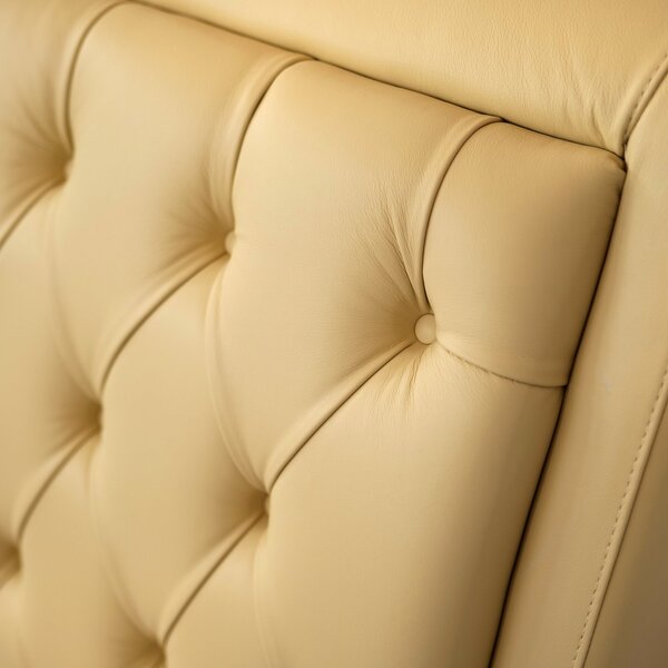 Letto Matrimoniale 160x190 cm Chesterfield Ego Pelle Primo Fiore Premium - Design Iconico e Funzionale