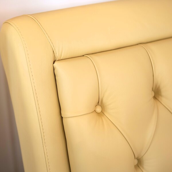 Letto Matrimoniale 160x190 cm Chesterfield Ego Pelle Primo Fiore Premium - Design Iconico e Funzionale